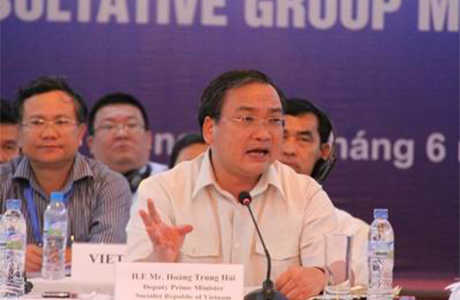 Phó Thủ tướng Hoàng Trung Hải khẳng định mục tiêu kiên định ổn định và tăng trưởng bền vững của Việt Nam. 