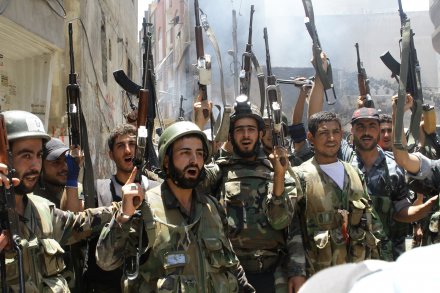 Quân chính phủ đang cố đẩy quân nổi dậy khỏi thủ đô Damascus. (Credit: ABC) 