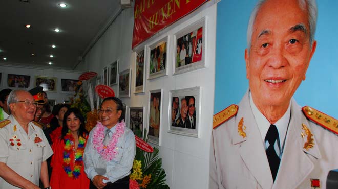 Bức chân dung Đại tướng Võ Nguyên Giáp được nhà báo Trần Tuấn chụp năm 1996 lần đầu tiên công bố phục vụ người xem - Ảnh: Hoàng Thạch vân