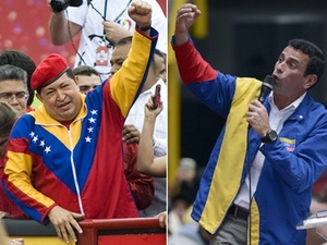  Tổng thống sắp mãn nhiệm của Venezuela Hugo Chavez và ông Henrique Capriles. Nguồn: AFP