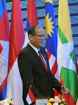 Tổng thống Philippines Benigno Aquino III tại Hội nghị thượng đỉnh ASEAN. Ảnh: AFP