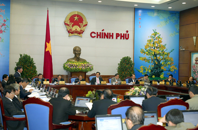        Phiên họp Chính phủ thường kỳ tháng 1/2013. 