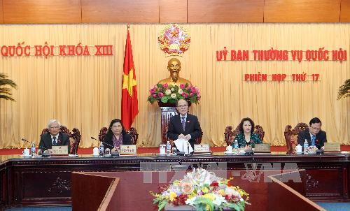 Chủ tịch Quốc hội Nguyễn Sinh Hùng chủ trì và phát biểu khai mạc Phiên họp.  Ảnh: Nhan Sáng-TTXVN 