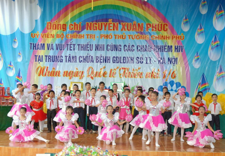 Trẻ em có HIV/AIDS được chăm sóc, nuôi dưỡng  tốt tại Trung tâm. Ảnh: VGP/Lê Sơn