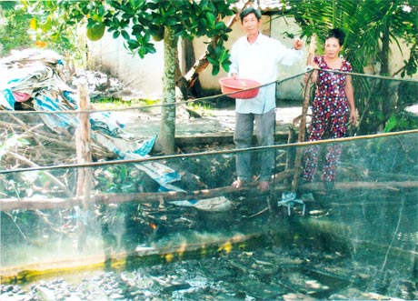 Gia đình ông Đỗ Văn Oanh, xã Tân Hòa Thành, huyện Tân Phước.