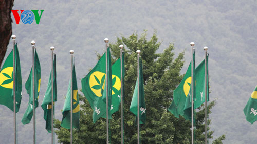 Lá cờ của phong trào làng mới tại Hàn Quốc.