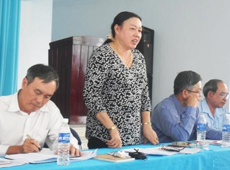Bà Trần Kim Mai kết luận cuộc họp.
