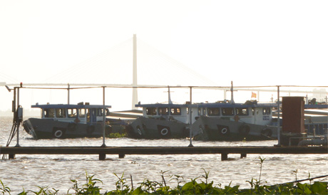 Đội tàu vận chuyển của HTX Rạch Gầm.