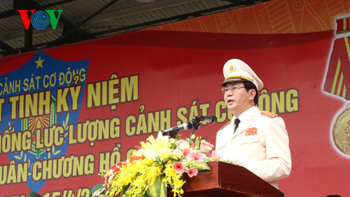 Bộ trưởng Trần Đại Quang phát biểu tại lễ kỷ niệm ngày truyền thống lực lượng CSCĐ