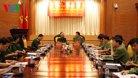 Hội nghị phối hợp giữa Bộ Công an và Bộ Quốc phòng về bảo vệ an ninh quốc gia.