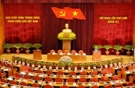 Toàn cảnh phiên bế mạc Hội nghị lần thứ 9 Ban Chấp hành Trung ương Đảng khóa XI.