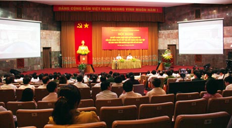 Quang cảnh tại điểm cầu Hà Nội (Bảo tàng Hồ Chí Minh).