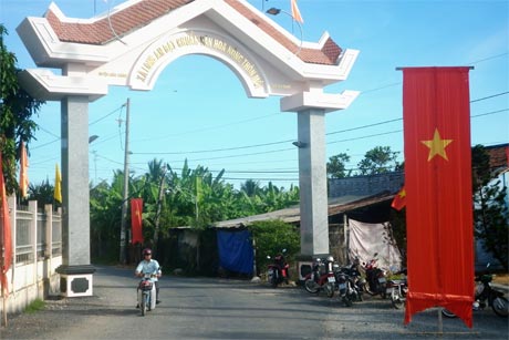 Xã Long An với diện mạo mới (ảnh chụp tại Cổng chào xã Long An).