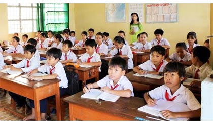Cô Nguyễn Thị Tươi trong giờ lên lớp.