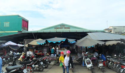 Quang cảnh chợ Xoài Hột Trong. 