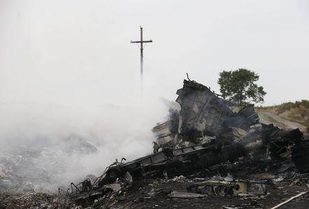  Khu vưc máy bay rơi ở gần làng Grabovo, Donetsk