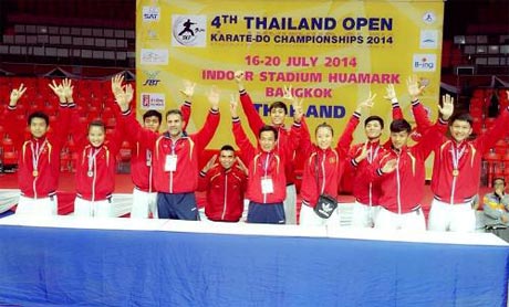  Đoàn Karatedo Việt Nam đã có những ngày thi đấu khá thành công tại Thái Lan. Ảnh: vnexpress.net