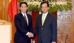 Thủ tướng Nguyễn Tấn Dũng tiếp Bộ trưởng Ngoại giao Nhật Bản