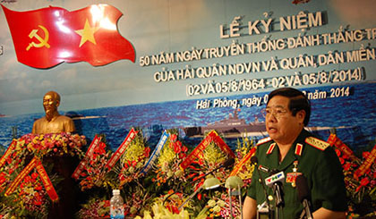 Đại tướng Phùng Quang Thanh phát biểu tại Lễ kỷ niệm.  Ảnh: Duy Đông - Báo QĐND