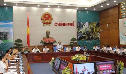 Quang cảnh Hội nghị trực tuyến đầu cầu Hà Nội. Ảnh: VGP/Lê Sơn