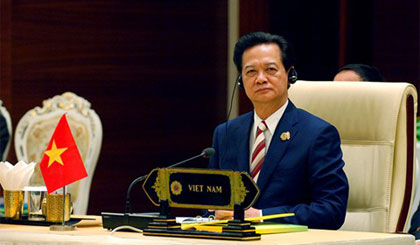 Thủ tướng Nguyễn Tấn Dũng tại Hội nghị Cấp cao Mekong - Nhật Bản lần thứ 6. Ảnh: VGP/Nhật Bắc