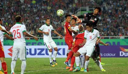 ĐT Việt Nam đã bị ĐT Indonesia cầm hòa 2-2 rất đáng tiếc - Ảnh: Phan Tùng