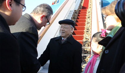  Tổng Bí thư Nguyễn Phú Trọng tới Moscow thăm chính thức Liên bang Nga. Ảnh: vov.vn
