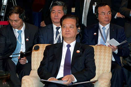 Thủ tướng Nguyễn Tấn Dũng tại phiên họp kín. Ảnh: VGP/Nhật Bắc