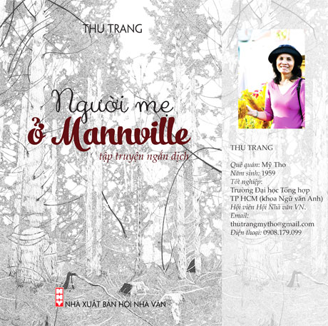 Bìa tập truyện ngắn dịch Người mẹ ở Mannville  do nhà văn Thu Trang dịch, vừa phát hành.