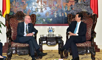 Thủ tướng Nguyễn Tấn Dũng và Chủ tịch Quốc hội Đức Nobert Lammert. Ảnh: VGP/Nhật Bắc
