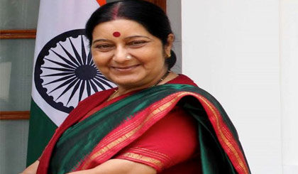 Ngoại trưởng Ấn Độ Sushma Swaraj. Ảnh: www.kntvnews.in