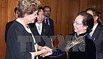 Phó Chủ tịch nước Nguyễn Thị Doan tiếp kiến Tổng thống Brazil