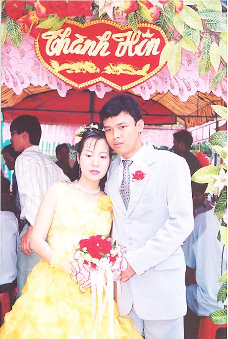 Đám cưới của đôi vợ chồng khiếm thị Võ Văn Tuân  và Lê Ngọc Tiền. 