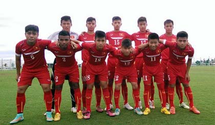 U15 Việt Nam thua đáng tiếc trước U15 Nhật Bản. Ảnh: VFF