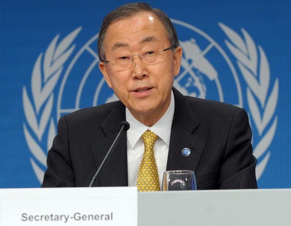 Tổng thư ký Liên hợp quốc Ban Ki-moon. Ảnh: THX/TTXVN