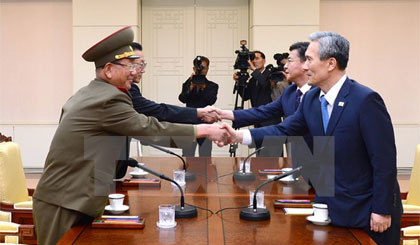 Hai miền Triều Tiên hội đàm phán cấp cao giải quyết căng thẳng. Nguồn: Yonhap/TTXVN