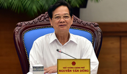 Thủ tướng Nguyễn Tấn Dũng chủ trì phiên họp Chính phủ thường kỳ tháng 9-2015. Ảnh: VGP/Nhật Bắc