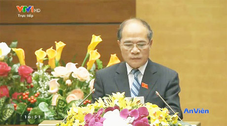 Chủ tịch Quốc hội Nguyễn Sinh Hùng phát biểu bế mạc kỳ họp thứ 10, Quốc hội khóa XIII