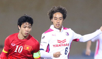U23 Việt Nam và Cerezo Osaka hòa nhau trong trận cầu sôi động. Ảnh: Minh Tuấn
