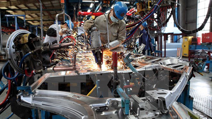 Production at automaker Ford Vietnam's factory in northern Hai Duong province. (Source: VNA)