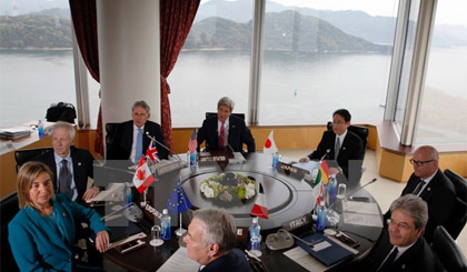 Ngoại trưởng các nước tại phiên họp đầu tiên của Hội nghị. Nguồn: AFP/TTXVN