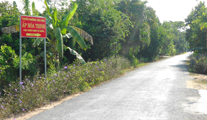 “Tuyến đường CCB tự quản” ở ấp Hòa Thinh, xã Ngũ Hiệp.