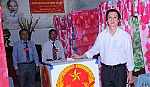 Cử tri Tiền Giang nô nức đi bầu cử