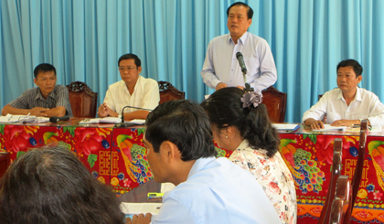 Ông Lê Văn Nghĩa, Phó Chủ tịch UBND tỉnh thống nhất kết luận vụ khiếu nại của bà Lê Thị Mỹ.