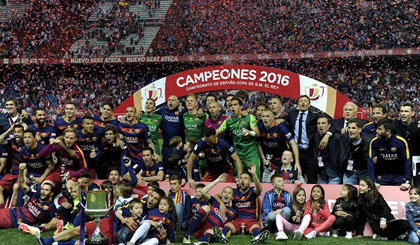 Barcelona lần thứ 28 vô địch Cúp Nhà vua Tây Ban Nha. Nguồn: AFP/Getty Images