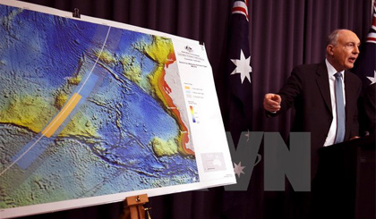 Cuộc họp báo về chiến dịch tìm kiếm máy bay MH370 ở Canberra (Australia). Nguồn: EPA/TTXVN