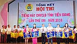 Trao 88 giải thưởng Hội thi Tiếng hát CNVCLĐ tỉnh Tiền Giang năm 2016