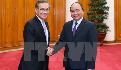 Thủ tướng Nguyễn Xuân Phúc tiếp Bộ trưởng Ngoại giao Vương quốc Thái Lan Don Pramudwinal. Ảnh: Thống Nhất/TTXVN