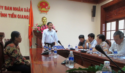 Ông Lê Văn Hưởng, Chủ tịch UBND tỉnh kết luận các vụ khiếu nại nêu trên.