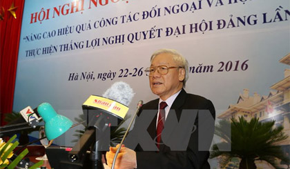 Tổng Bí thư Nguyễn Phú Trọng phát biểu chỉ đạo Hội nghị. Ảnh:Trí Dũng/TTXVN